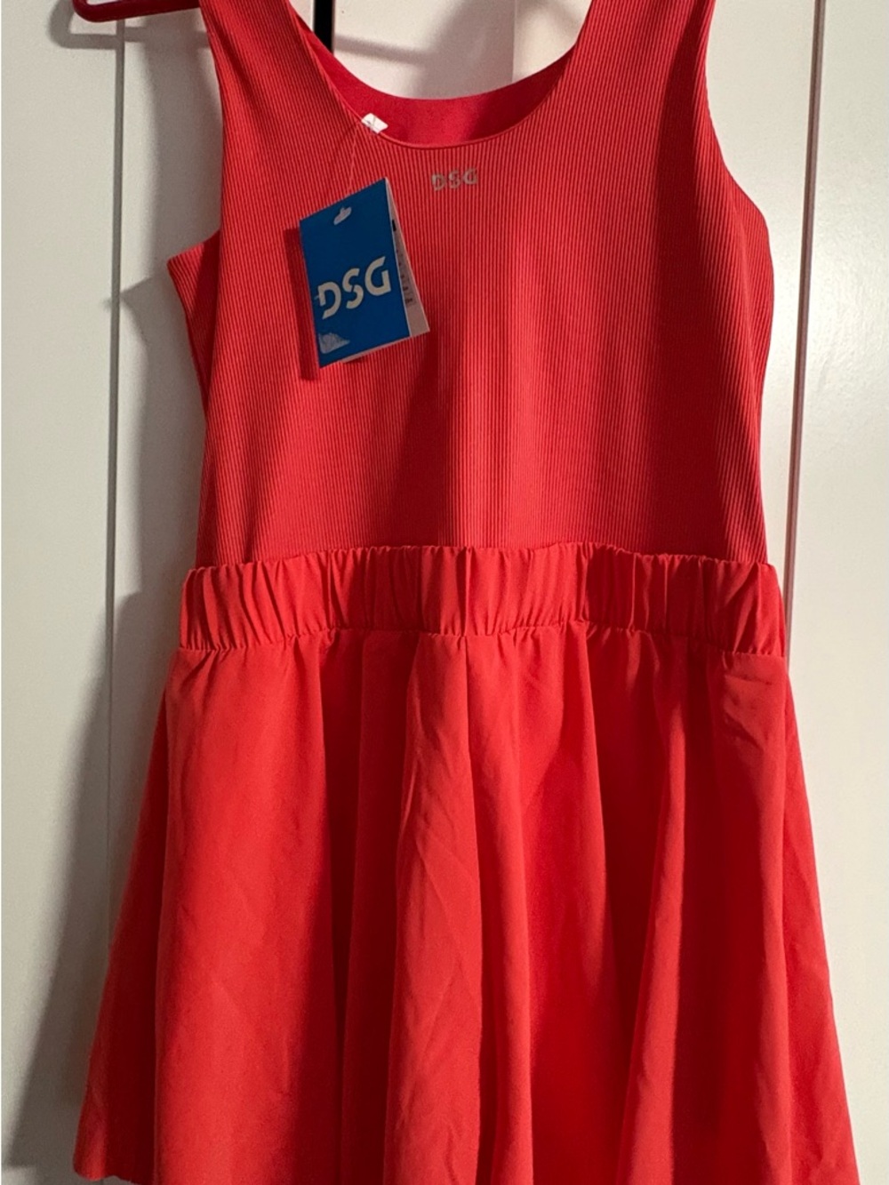 DSG Girls' Coral Sleeveless Drop-Waist Dress NWT SZ LG